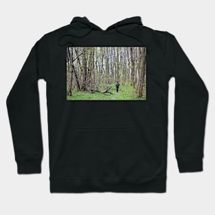 Woman hiker in the forest Hoodie